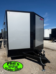New Pace American 8.5X24 Cargo / Enclosed Trailer Car Hauler .080 SCREWLESS EXTERIOR & rear wing
