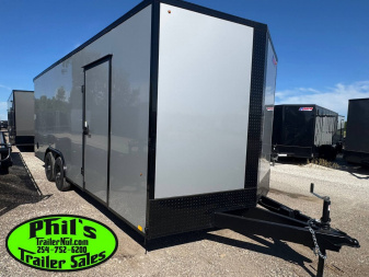 New Pace American 8.5X24 Cargo / Enclosed Trailer Car Hauler .080 SCREWLESS EXTERIOR & rear wing