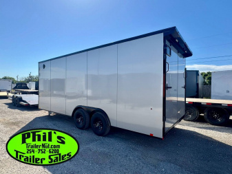 New Pace American 8.5X24 Cargo / Enclosed Trailer Car Hauler .080 SCREWLESS EXTERIOR & rear wing
