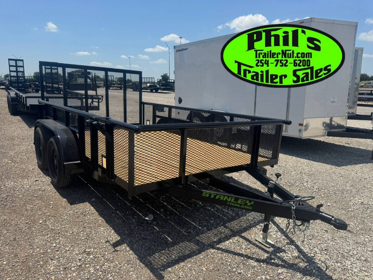 New 2025 Stanley Trailers 83X12 EXPANDED METAL SIDES Utility Trailer REAR GATE