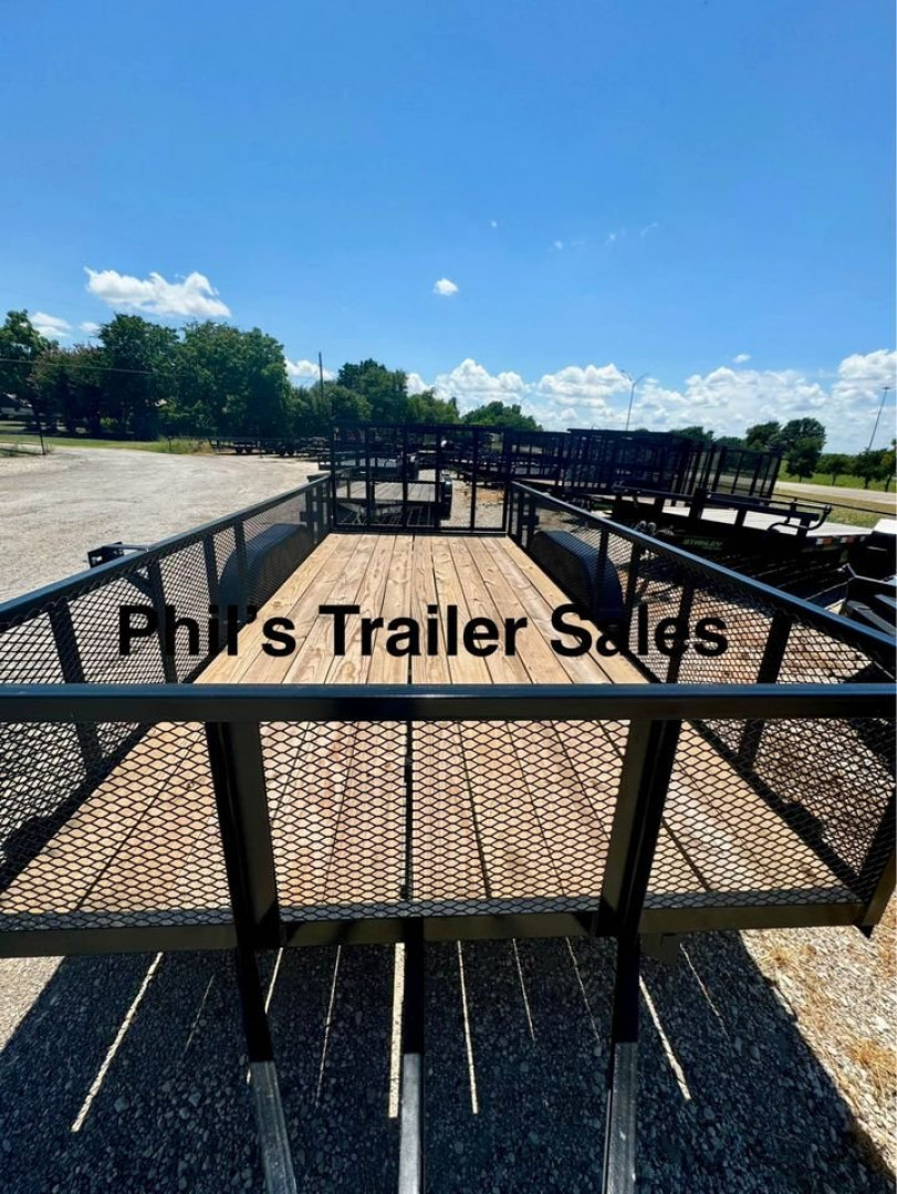 New 2025 Stanley Trailers 83X12 EXPANDED METAL SIDES Utility Trailer REAR GATE