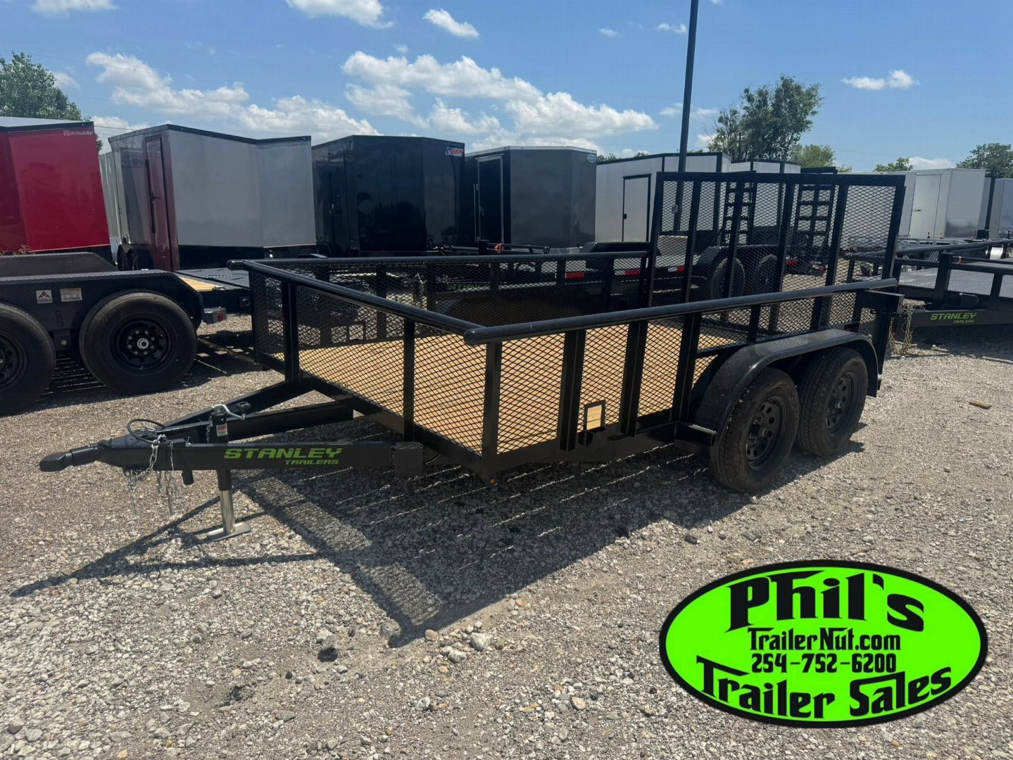 New 2025 Stanley Trailers 83X12 EXPANDED METAL SIDES Utility Trailer REAR GATE