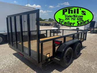 New 2025 Stanley Trailers 83X12 EXPANDED METAL SIDES Utility Trailer REAR GATE