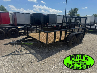 New 2025 Stanley Trailers 83X12 EXPANDED METAL SIDES Utility Trailer REAR GATE