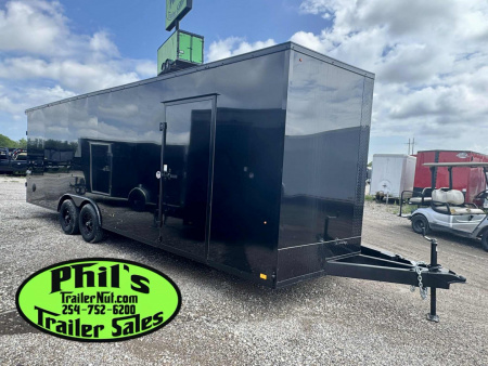 New Pace American 8.5X24 Cargo / Enclosed Trailer REAR WING & UPGRADED .080 SCREWLESS EXTERIOR car hauler