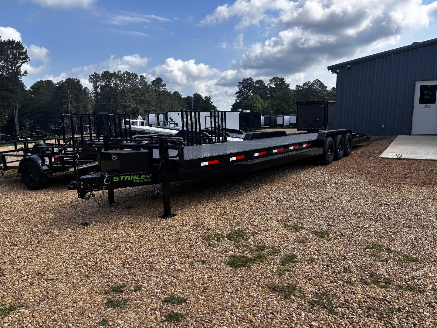 New 2025 Stanley Trailers 83X36' STEEL DECK OPEN CAR HAULER / EQUIPMENT -TRIPLE 7 K DEXTER AXLES-SPLIT TAIL- Car Hauler