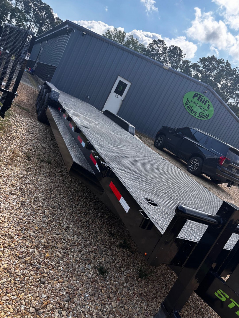 New 2025 Stanley Trailers 83X36' STEEL DECK OPEN CAR HAULER / EQUIPMENT -TRIPLE 7 K DEXTER AXLES-SPLIT TAIL- Car Hauler