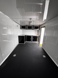 New 2025 8.5X28' RACE TRAILER-ESCAPE DOOR-BLACK OUT TRIM-7' INTERIOR-ELECTRIC JACK-WING-LOADING LIGHTS-GEN COMPARTMENT-MUCH MORE Car / Racing Trailer