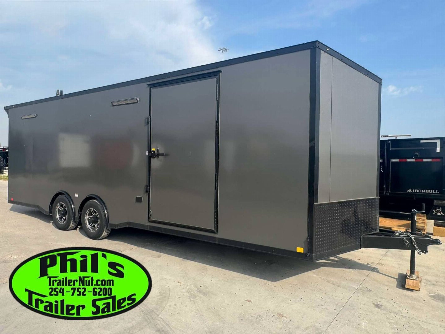 New 2025 RC Trailers 8.5X24 Car / Racing Trailer FULL ESCAPE DOOR WITH REMOVABLE FENDER TORSION AXLES