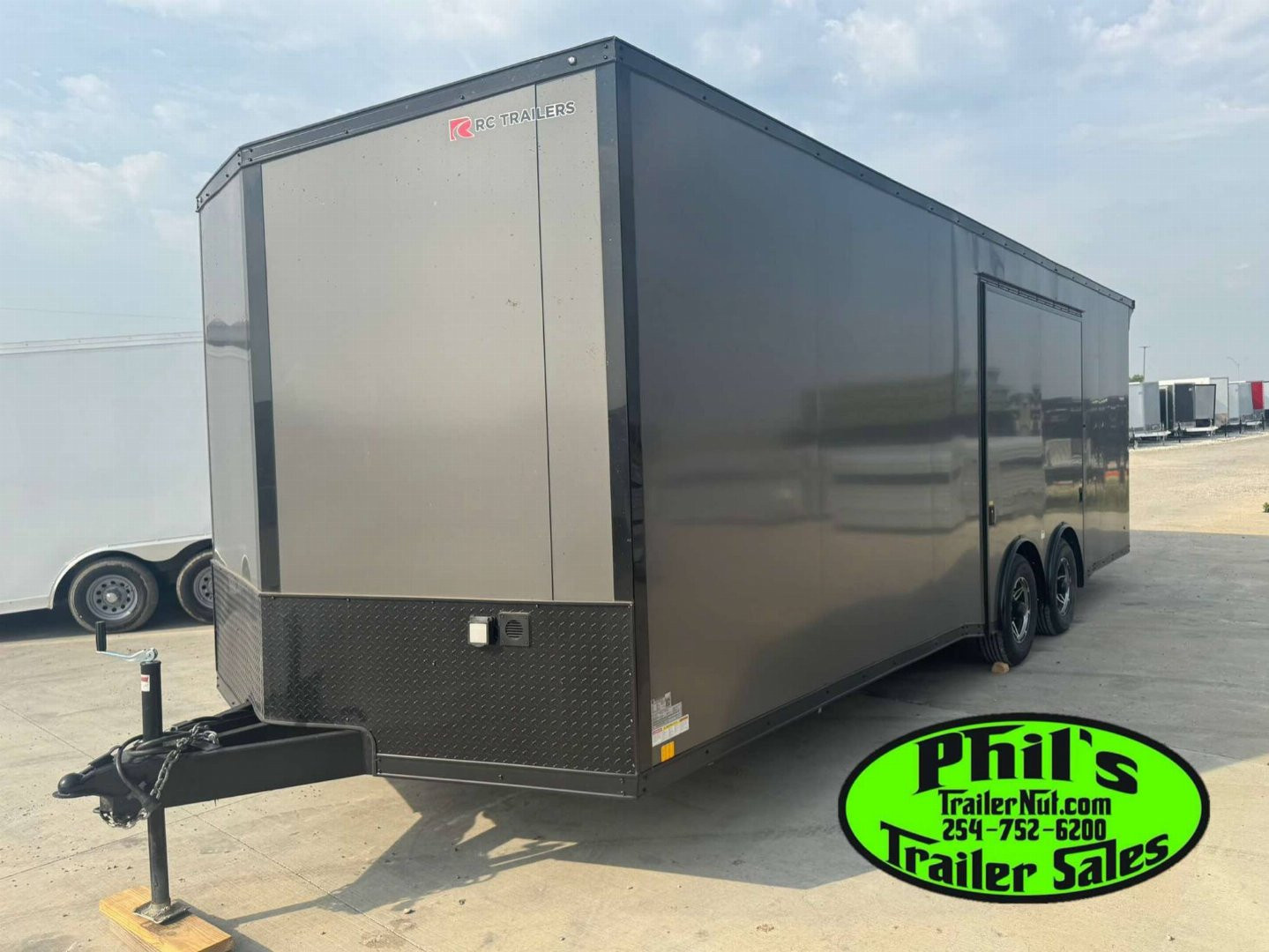 New 2025 RC Trailers 8.5X24 Car / Racing Trailer FULL ESCAPE DOOR WITH REMOVABLE FENDER TORSION AXLES