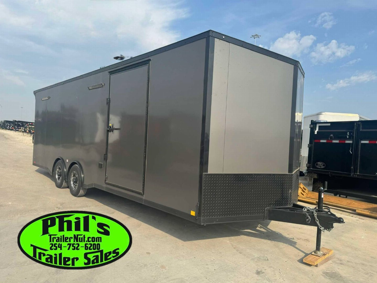 New 2025 RC Trailers 8.5X24 Car / Racing Trailer FULL ESCAPE DOOR WITH REMOVABLE FENDER TORSION AXLES