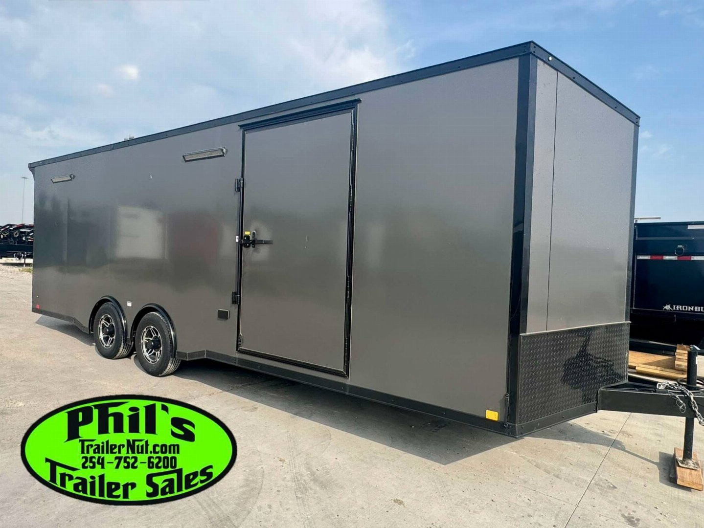 New 2025 RC Trailers 8.5X24 Car / Racing Trailer FULL ESCAPE DOOR WITH REMOVABLE FENDER TORSION AXLES