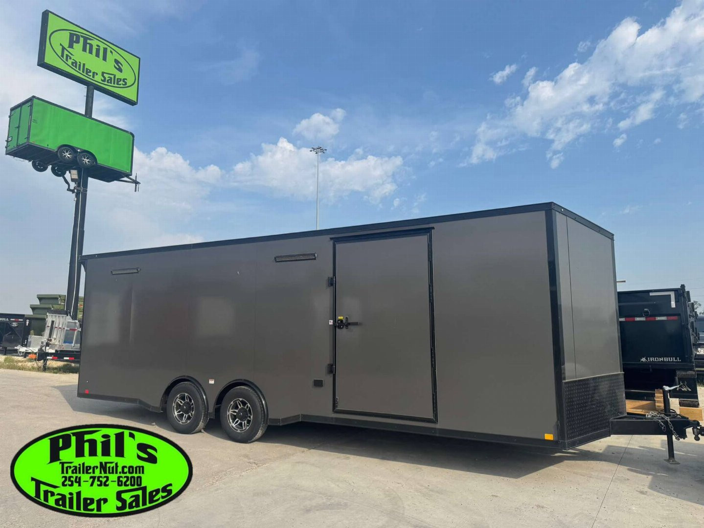 New 2025 RC Trailers 8.5X24 Car / Racing Trailer FULL ESCAPE DOOR WITH REMOVABLE FENDER TORSION AXLES