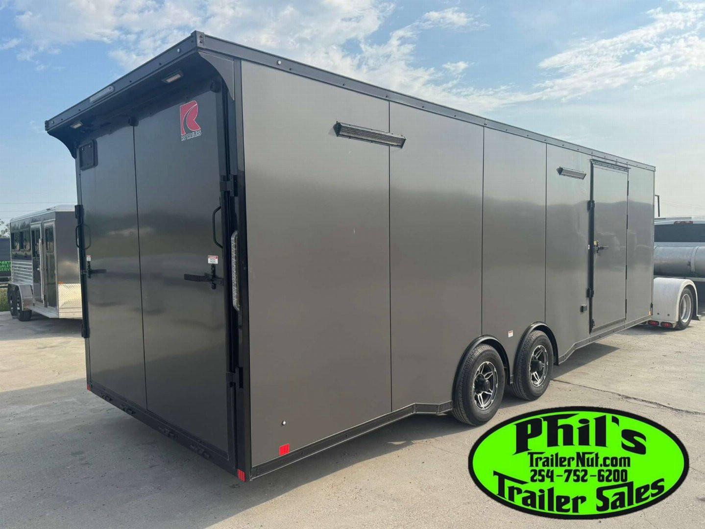 New 2025 RC Trailers 8.5X24 Car / Racing Trailer FULL ESCAPE DOOR WITH REMOVABLE FENDER TORSION AXLES