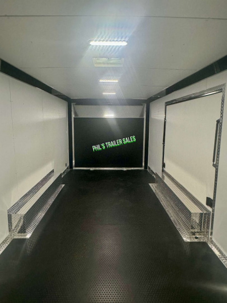 New 2025 RC Trailers 8.5X24 Car / Racing Trailer FULL ESCAPE DOOR WITH REMOVABLE FENDER TORSION AXLES