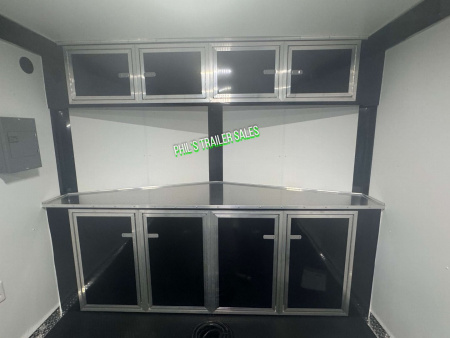 New 2025 RC Trailers 8.5X24 Car / Racing Trailer FULL ESCAPE DOOR WITH REMOVABLE FENDER TORSION AXLES