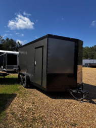 New 2025 7X14 TANDEM AXLE CARGO -7' INTERIOR HEIGHT -.080 POLYCORE EXTERIOR-16  CENTERS-1 PIECE ROOF-BLACKOUT TRIM- Cargo / Enclosed Trailer