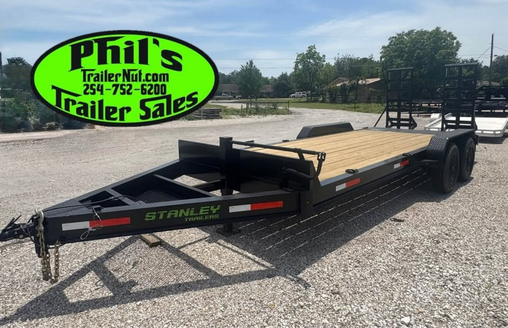 New 2025 Stanley Trailers 20' EQUIPMENT TRAILER STAND UP RAMPS 8K AXLES Equipment Trailer