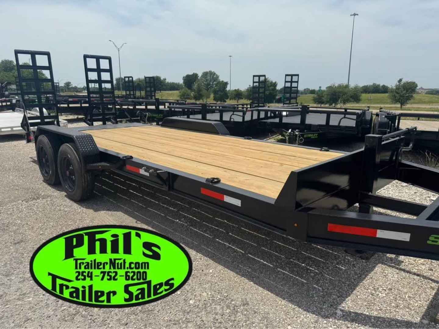 New 2025 Stanley Trailers 20' EQUIPMENT TRAILER STAND UP RAMPS 8K AXLES Equipment Trailer