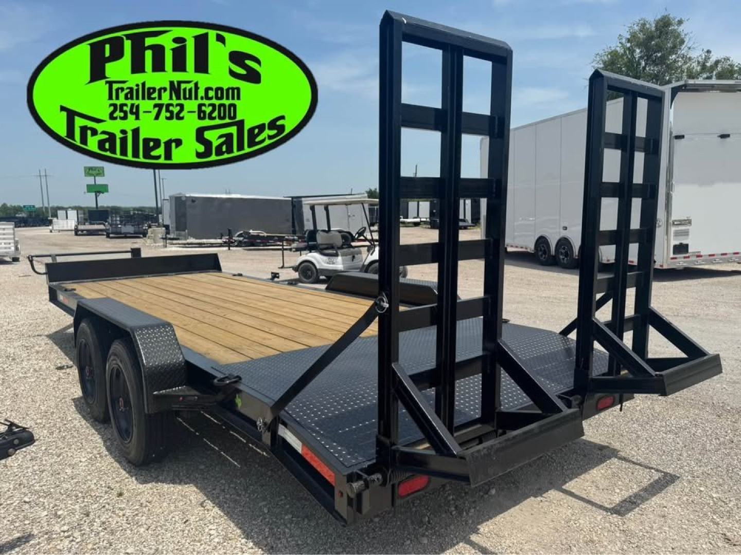 New 2025 Stanley Trailers 20' EQUIPMENT TRAILER STAND UP RAMPS 8K AXLES Equipment Trailer