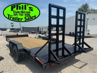 New 2025 Stanley Trailers 20' EQUIPMENT TRAILER STAND UP RAMPS 8K AXLES Equipment Trailer
