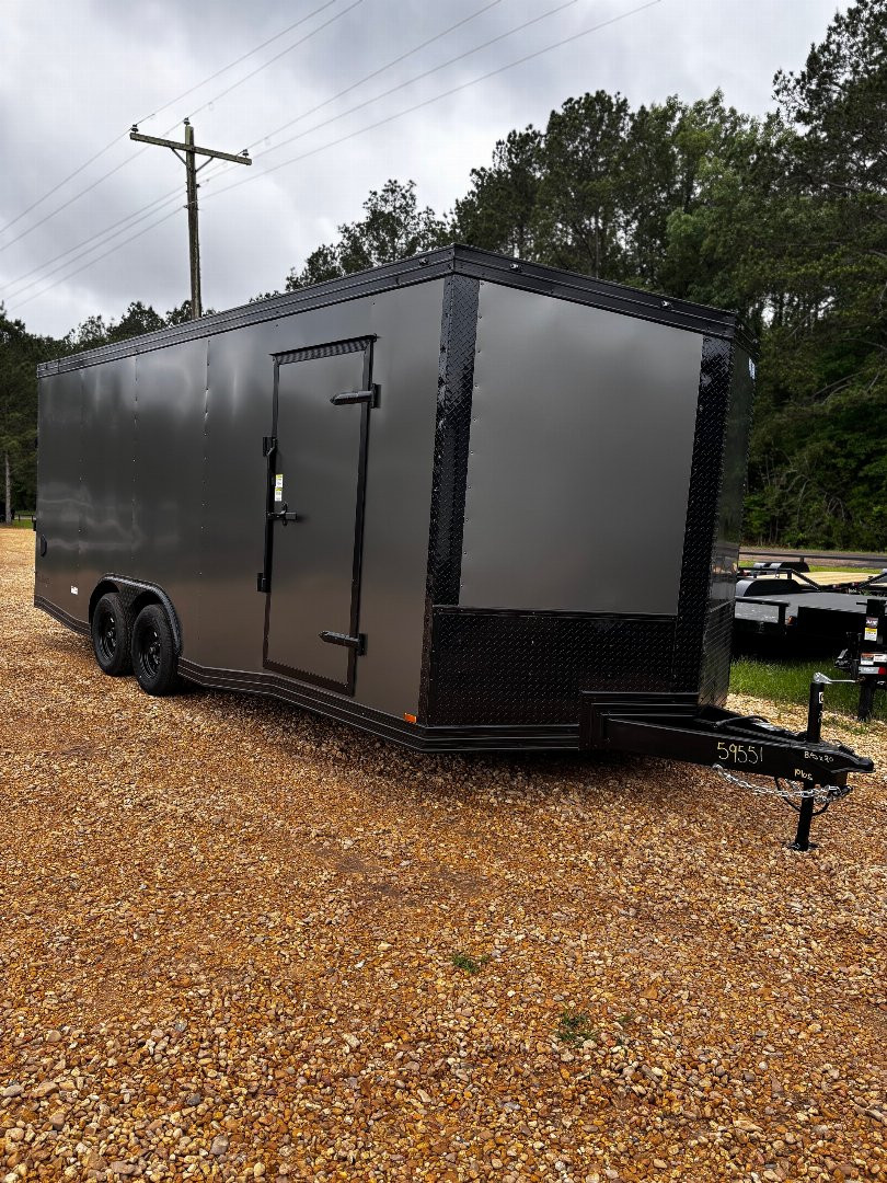 New 2025 8.5X20 ENCLOSED CAR HAULER -7' INTERIOR HEIGHT -.080 POLYCORE EXTERIOR-1 PIECE ROOF-16" CENTERS -BLACKOUT TRIM Car / Racing Trailer