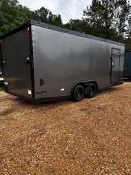 New 2025 8.5X20 ENCLOSED CAR HAULER -7' INTERIOR HEIGHT -.080 POLYCORE EXTERIOR-1 PIECE ROOF-16" CENTERS -BLACKOUT TRIM Car / Racing Trailer