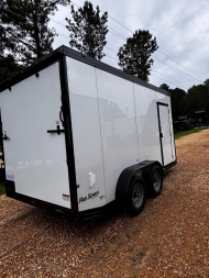 New 2025 7X14 TANDEM AXLE-BLACKOUT TRIM-84  INTERIOR-16  CENTERS-.080 POLYCORE EXTERIOR-D RINGS Cargo / Enclosed Trailer