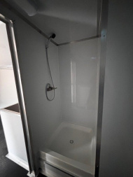 New 2025 8.5X34' BATHROOM RACE TRAILER -BLACKOUT TRIM-ESCAPE DOOR-TRIPLE AXLE-7' INTERIOR HEIGHT-CABINETS Car / Racing Trailer