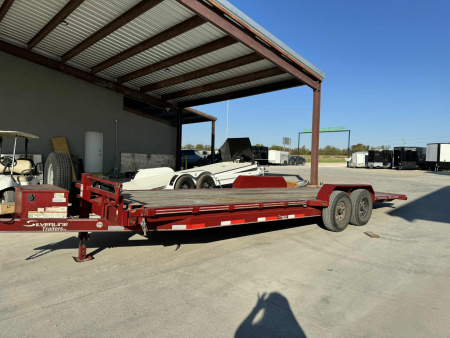 Used 2023 Silverline USED 83X24 HYDRAULIC TILT TRAILER HEAVY DUTY 7K AXLES Tilt Trailer WINCH WITH CORDLESS REMOTE