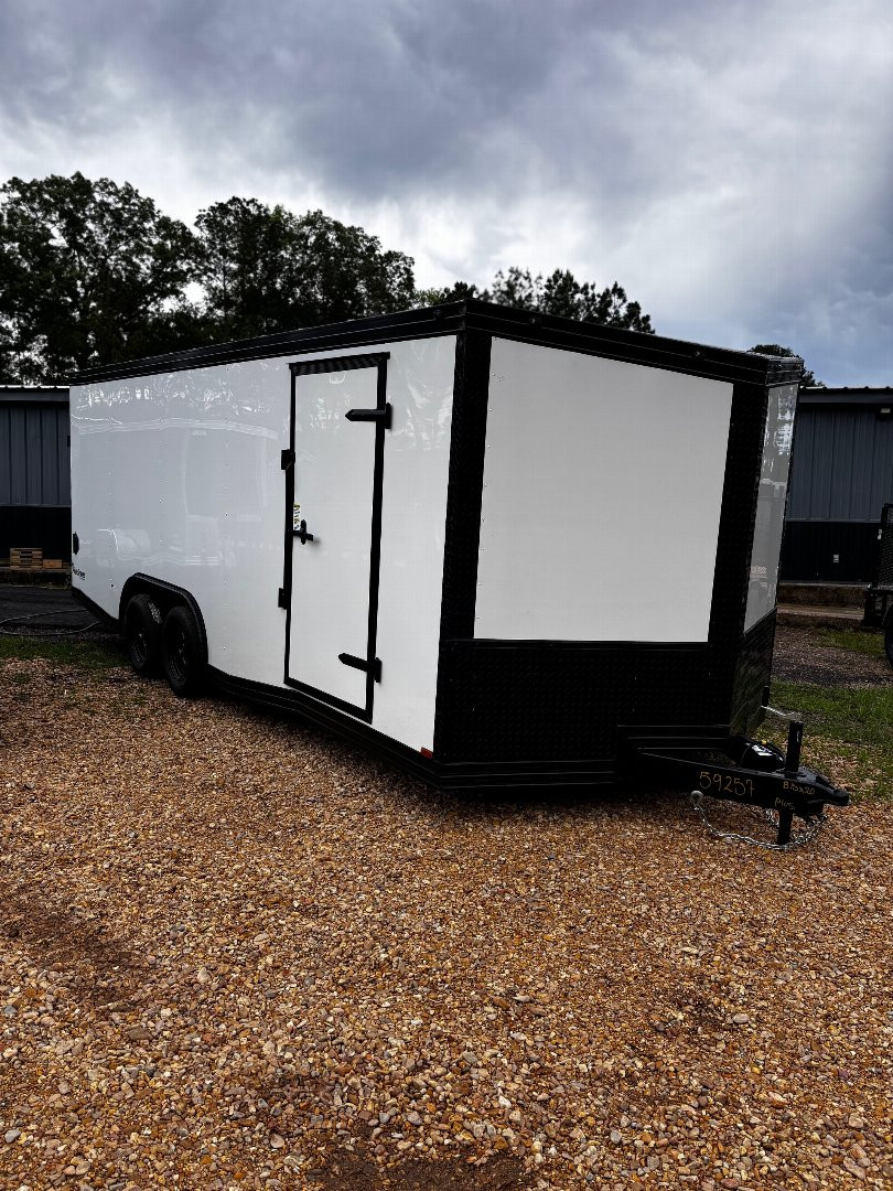 New 2025 8.5X20 ENCLOSED CAR HAULER-16" CENTERS-1 PIECE ROOF-.080 POLYCORE EXTERIOR-BLACKOUT PACKAGE