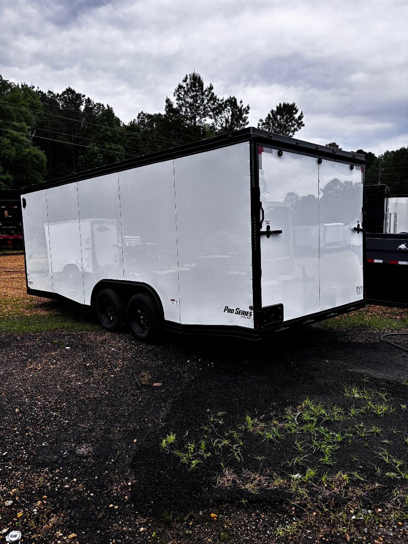 New 2025 8.5X20 ENCLOSED CAR HAULER-16" CENTERS-1 PIECE ROOF-.080 POLYCORE EXTERIOR-BLACKOUT PACKAGE