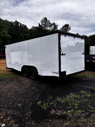 New 2025 8.5X20 ENCLOSED CAR HAULER-16" CENTERS-1 PIECE ROOF-.080 POLYCORE EXTERIOR-BLACKOUT PACKAGE