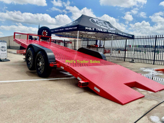 New 2025 83X20TILT TRAILER OPEN CAR HAULER W/ WIRELESS WINCH & WIRELESS POWER TILT 14K TRAILER