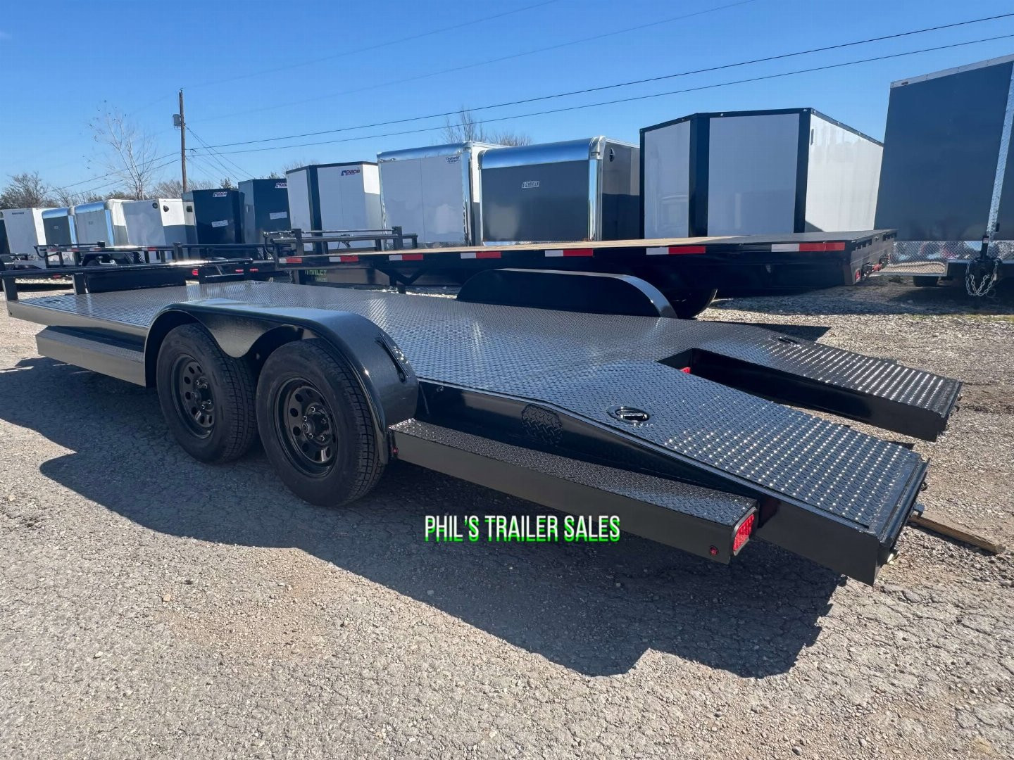 New 2025 STANLEY TRAILERS 83X20 STEEL DECK OPEN CAR HAULER 83X20 Car Hauler SPLIT TAIL / TONGUE BOX / DEXTER AXLES HEAVY DUTY 6K AXLES!