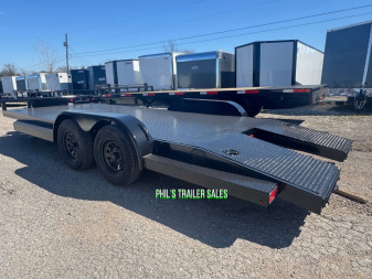 New 2025 STANLEY TRAILERS 83X20 STEEL DECK OPEN CAR HAULER 83X20 Car Hauler SPLIT TAIL / TONGUE BOX / DEXTER AXLES HEAVY DUTY 6K AXLES!
