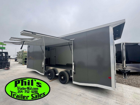New E-Z Hauler 24' ALL ALUMINUM CAR HAULER LARGE ESCAPE DOOR FINISHED OUT Car / Racing Trailer