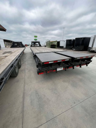Used USED 2024 DP Platinum Star 32' GOOSENECK DECK OVER Deckover Trailer MEGA RAMPS