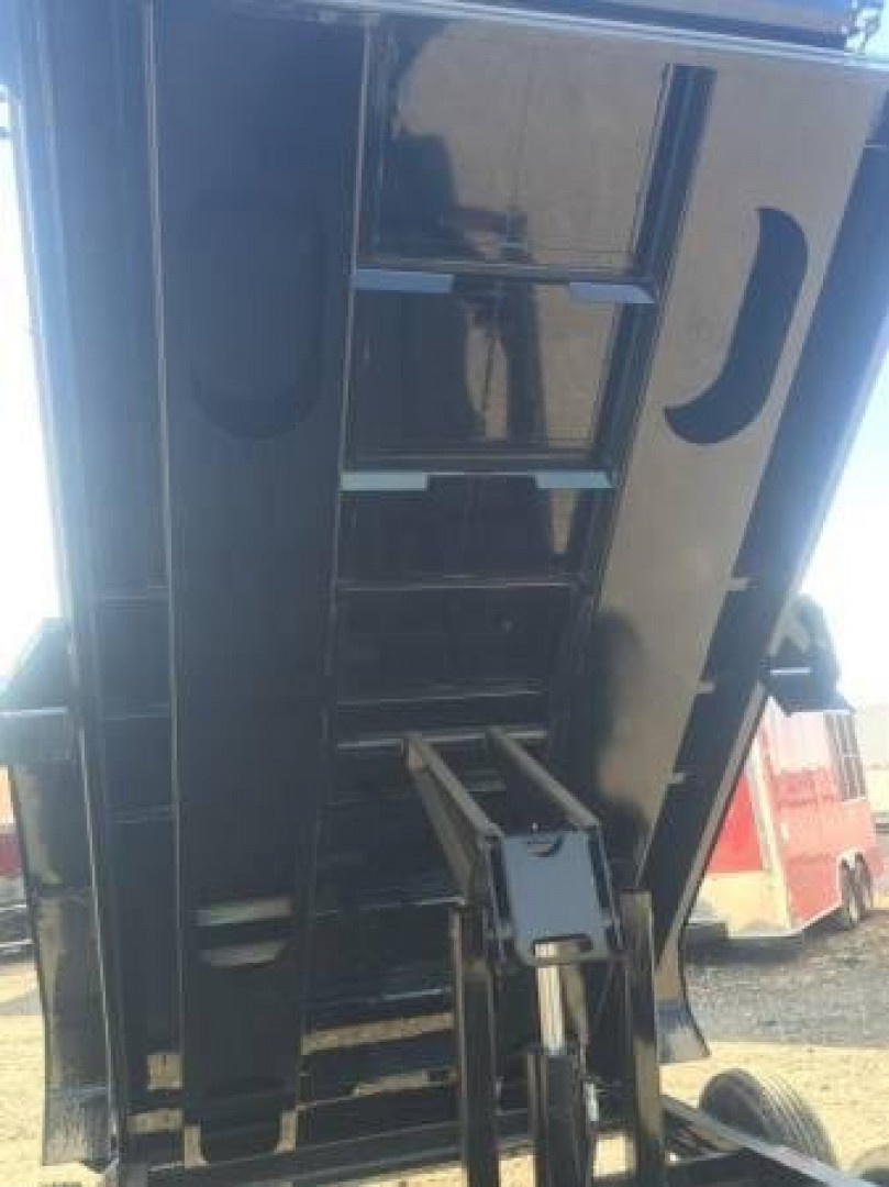 New Iron Bull 83x16 DUMP TRAILER POWDER COATED WITH TARP AND RAMP SCISSOR LIFT 24'' SIDES!