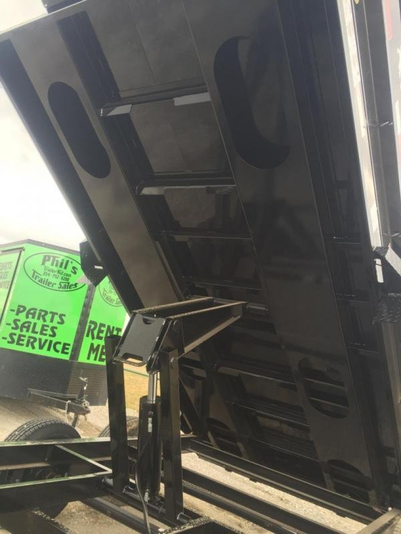 New Iron Bull 83x16 DUMP TRAILER POWDER COATED WITH TARP AND RAMP SCISSOR LIFT 24'' SIDES!
