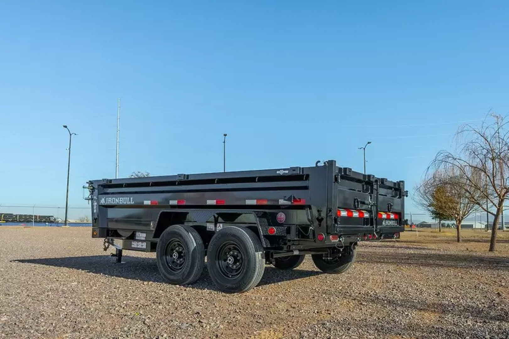 New Iron Bull 83x16 DUMP TRAILER POWDER COATED WITH TARP AND RAMP SCISSOR LIFT 24'' SIDES!