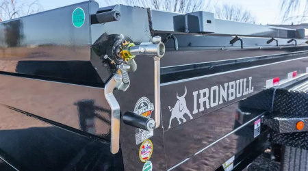 New Iron Bull 83x16 DUMP TRAILER POWDER COATED WITH TARP AND RAMP SCISSOR LIFT 24'' SIDES!