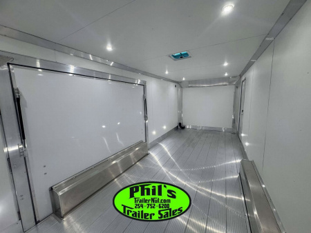 New E-Z Hauler 24' ALL ALUMINUM CAR HAULER LARGE ESCAPE DOOR FINISHED OUT Cargo / Enclosed Trailer EXTRUDED ALUMINUM FLOOR