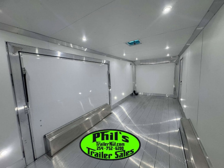 New E-Z Hauler 24' ALL ALUMINUM CAR HAULER LARGE ESCAPE DOOR FINISHED OUT Cargo / Enclosed Trailer EXTRUDED ALUMINUM FLOOR