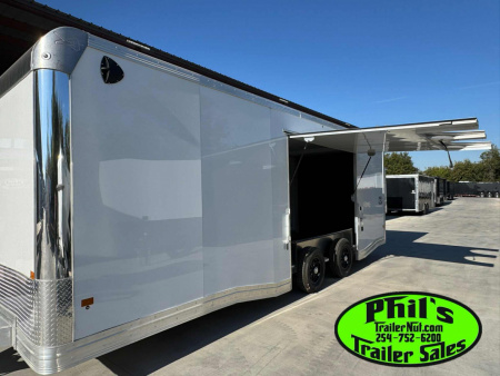 New E-Z Hauler 24' ALL ALUMINUM CAR HAULER LARGE ESCAPE DOOR FINISHED OUT Cargo / Enclosed Trailer EXTRUDED ALUMINUM FLOOR