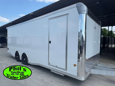 New E-Z Hauler 24' ALL ALUMINUM CAR HAULER LARGE ESCAPE DOOR FINISHED OUT Cargo / Enclosed Trailer EXTRUDED ALUMINUM FLOOR
