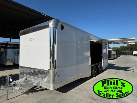 New E-Z Hauler 24' ALL ALUMINUM CAR HAULER LARGE ESCAPE DOOR FINISHED OUT Cargo / Enclosed Trailer EXTRUDED ALUMINUM FLOOR