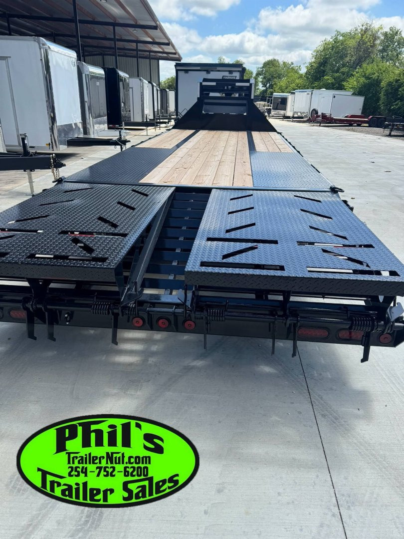 New 2026 Iron Bull 102X25' (20+5) RAMPAGE (FOLD OVER) RAMPS- 22K HD LOW PRO Deckover Trailer