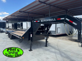 New 2026 Iron Bull 102X25' (20+5) RAMPAGE (FOLD OVER) RAMPS- 22K HD LOW PRO DECKOVER TRAILER