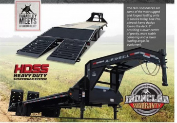 New 2026 Iron Bull 102X25' (20+5) RAMPAGE (FOLD OVER) RAMPS- 22K HD LOW PRO DECKOVER TRAILER